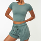 Yoga Clothes Suit Sports Fitness Clothes Crop Top And Shorts Women